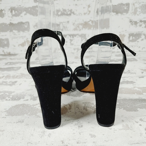 NEW Franco Sarto Womens Damalis Faux Leather Open Toe Heels Shoes C177 - Picture 6 of 13